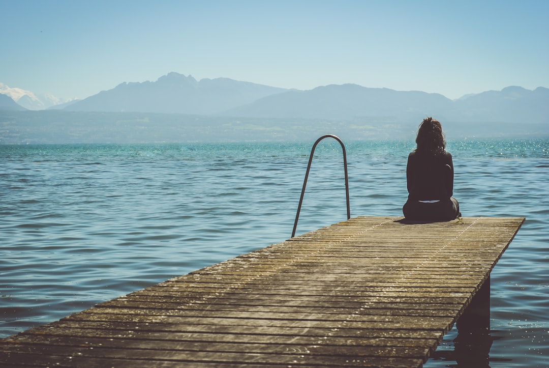 Mental Health Girl On Pier