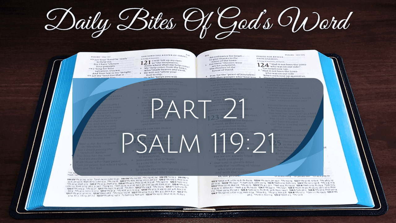 Daily Bites Of God's Word - Part 21 - Psalm 119:21