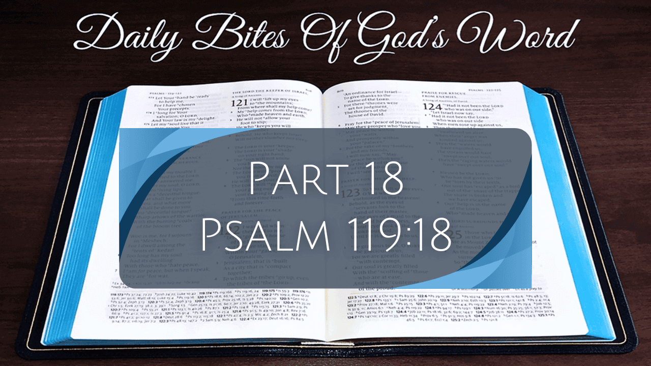 Daily Bites Of God's Word - Part 18 - Psalm 119:18