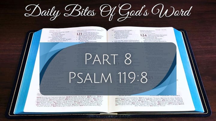 Daily Bites Of God's Word - Part 8 - Psalm 119:8